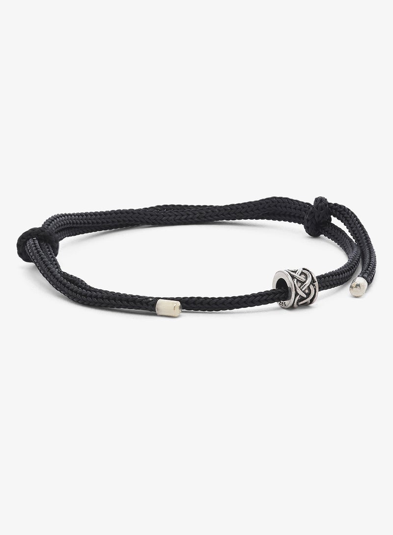 Seventy Five Leather Bracelet with Silver Tone Accents - Image 1